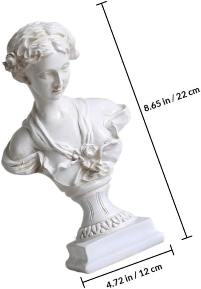 Classical Goddess Head Sculpture Ornament Resin Bust Statue