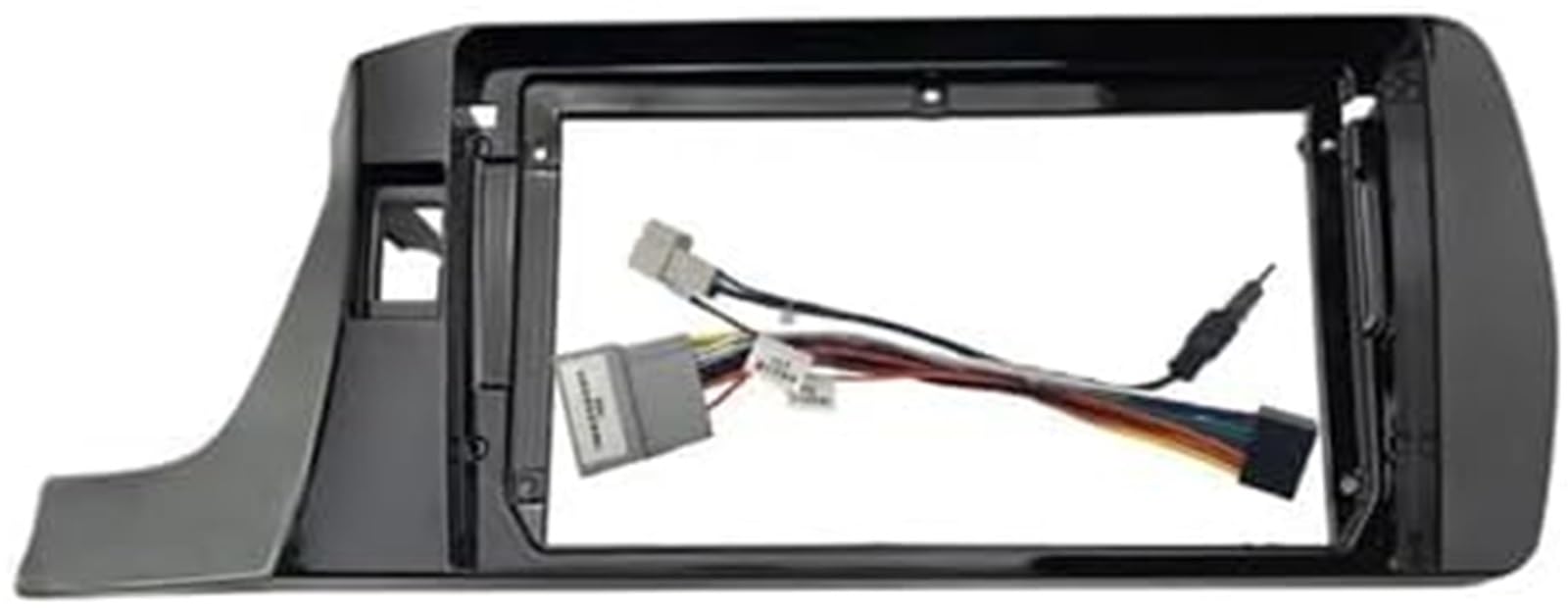 Rama panelu nawigacji samochodowej Rama zamienna samochodu Adapter konsoli, dla Amaze Brv 2023 kierownica z lewej strony, dla systemu dla Android zestaw paneli montażowych(BLACK Fe Cable)