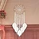 Boho Traumfänger,Makramee Traumfänger Dreamcatcher Handgefertigt Wandbehang Bohemian Dekoration für Schlafzimmer Wohnzimmer Hochzeit Baby Shower Home Decor Mädchen Kinder Geschenk,5 Blätter Mandala