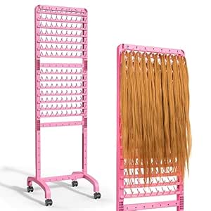 Amazon.com: Yumkfoi Adjustable Braiding Rack 280 Pegs, 2-Sided Braiding ...