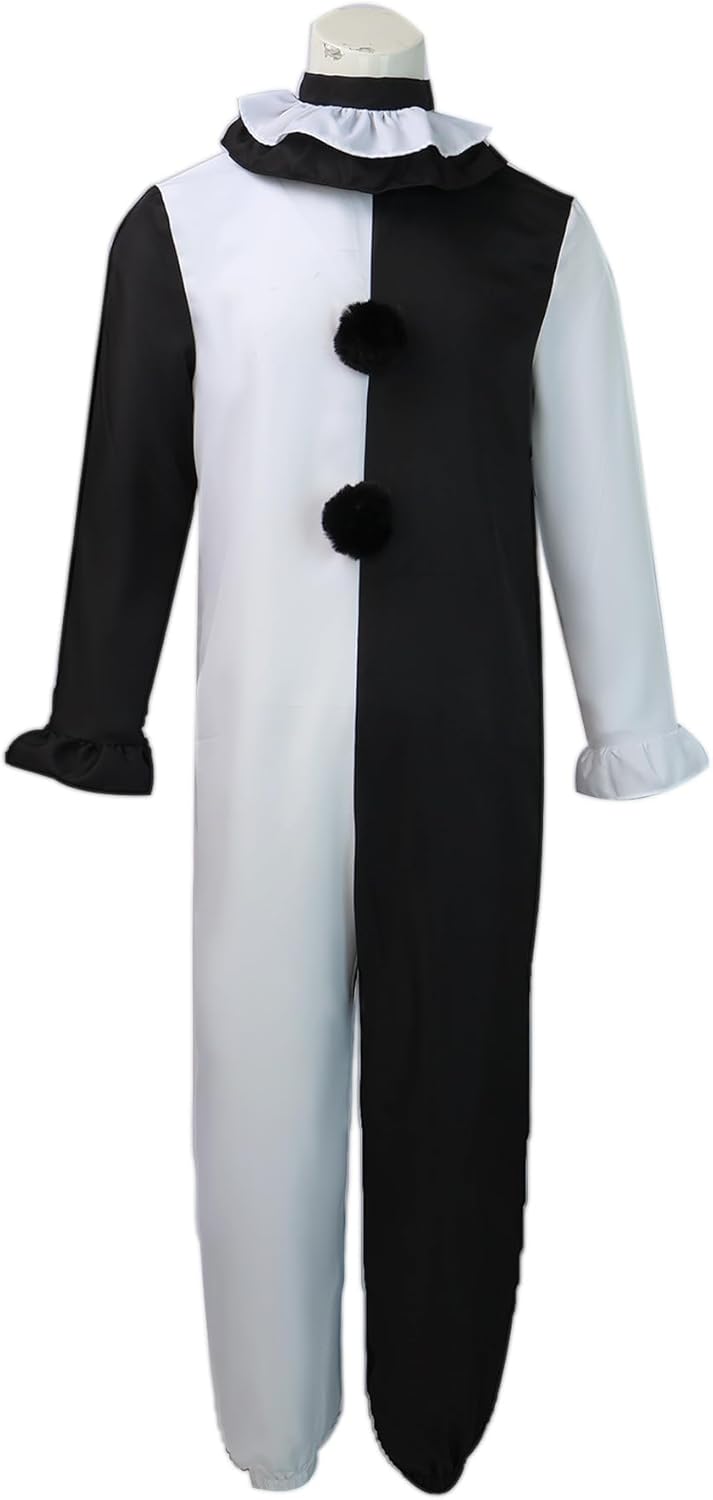 Art the Clown Costume Clown Jumpsuit Men Women Outfit Black White Bodysuit Full Set Halloween Costume With Mask - Image 3