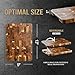 James.F End Grain Cutting Boards, Wooden Cutting Board for Kitchen with Side Handles, Acacia Wood Butcher Block Chopping Board for Meat Bread (13