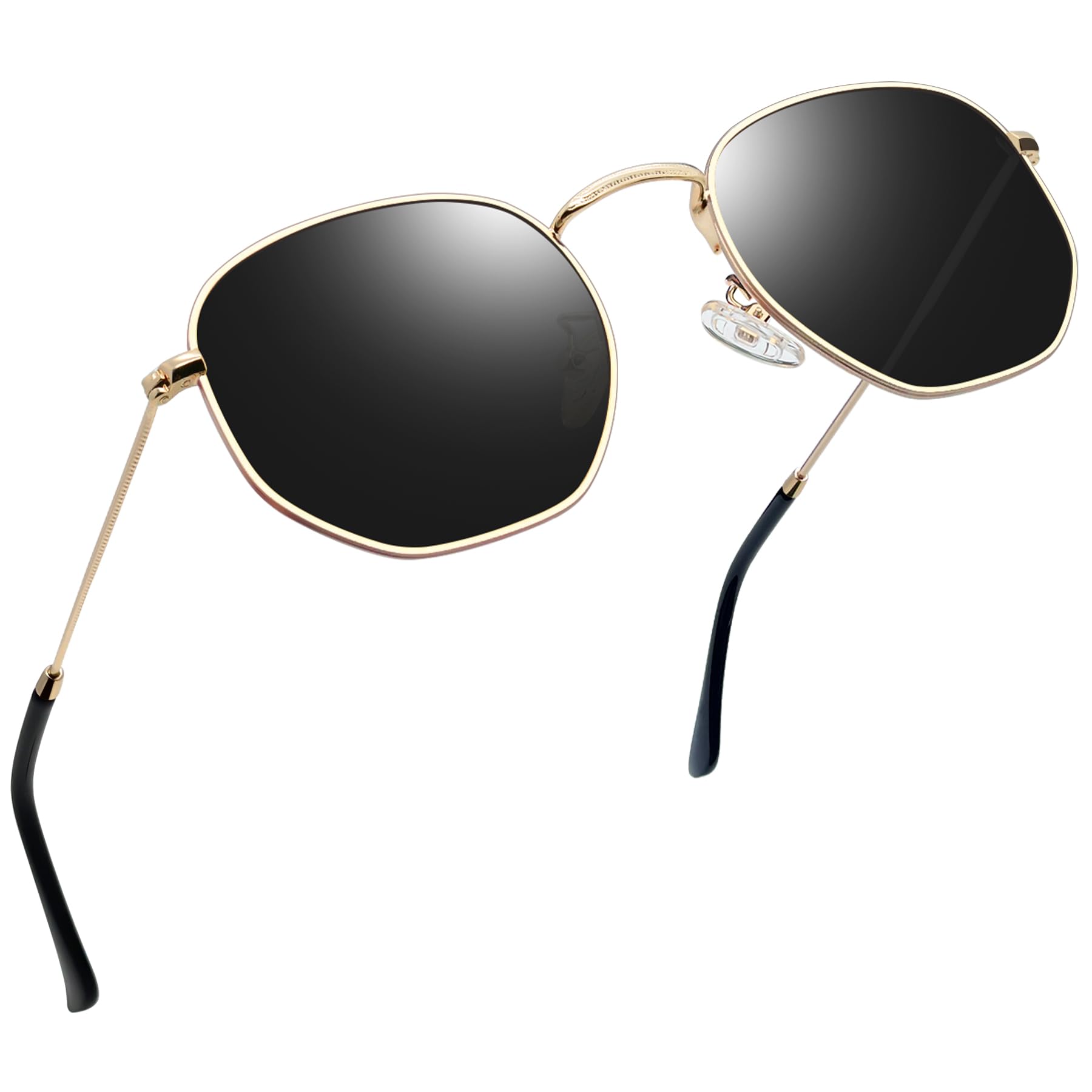 [Joopin] 偏光サングラス レディース メンズ UV400 おしゃれ 軽量 運転 旅行 買い物 Sunglasses（グレー）