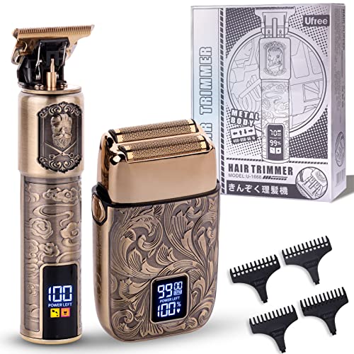 Ufree Gifts For Him T Liner Trimmer & Electric Razor For Men Zero Gapped Beard Trimmer, Barber Liners Clipper Bald Shavers With 4 Guards #TOP21