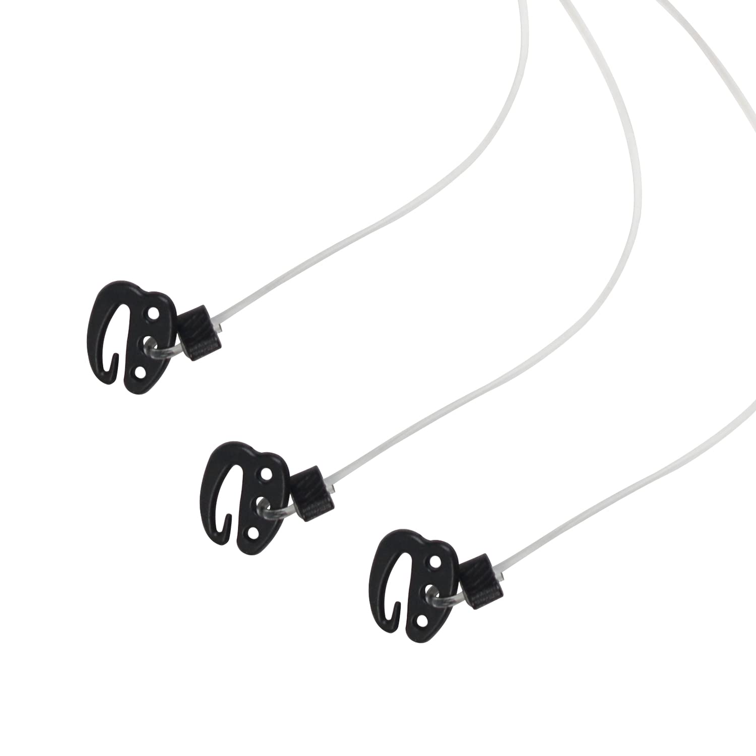 3 Pcs Invisible Elastic Wire for Hair Extensions with 4 Pcs Stainless Steel Wig Clips(Black) - Image 3