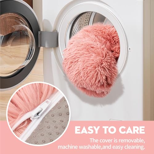 Mewoo Dog Couch, Small Dog Bed with Removable Washable Cover, Cute Cat Couch for Pets, Cat Beds for Indoor Cats with Anti-Slip Bottom (Pink) - Image 4