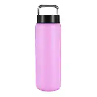 DEQIANG Insulated Water Bottle with Handle – 24H Hot/12H Cold Vacuum Insulated Tumbler, Sweat-Proof & Leak-Proof Lid for Workouts, Hiking & Daily Use (Purple, 24 oz)
