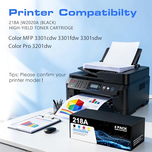 Image of 218A Toner Cartridges High Yield 4-Pack (C /M /Y /K) with Chip