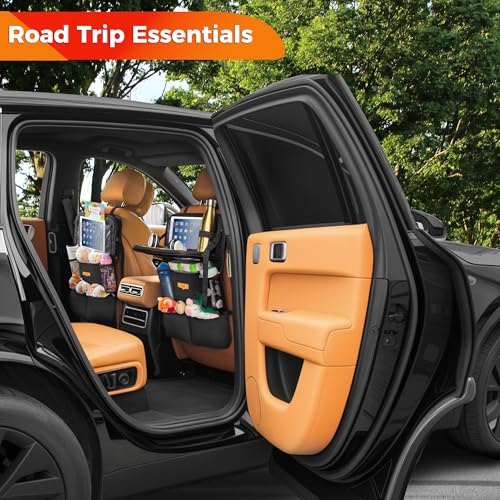 SURDOCA Backseat Car Organizer with Foldable Tray, Touchable Tablet Pocket by SURDOCA - Image 6