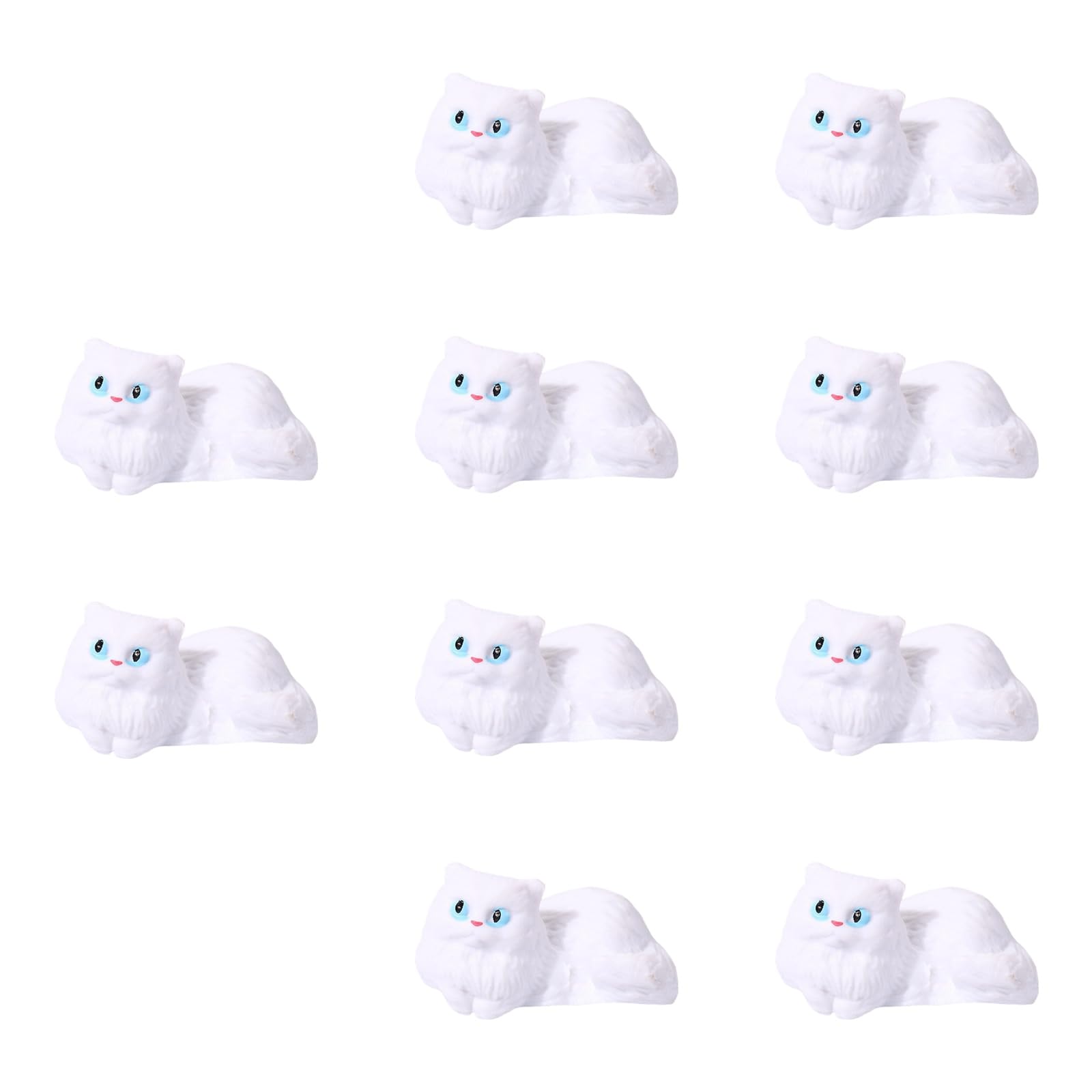 Tsophreniq 10 Piece Miniature Cats Sculptures Resin Animal Figures Desktop Car Dashboard Computer Monitor Decorative Ornaments Cats Car Dashboard Ornaments