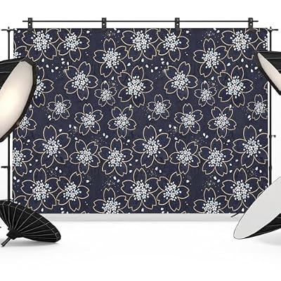 Blue Purple Boho Floral Backdrop 7x5ft Abstract Art Flowers Botanical Photography Backdrop Photoshoot Background Tapestry Banner for Birthday Baby Shower Decoration Party Video Photo Studio Props