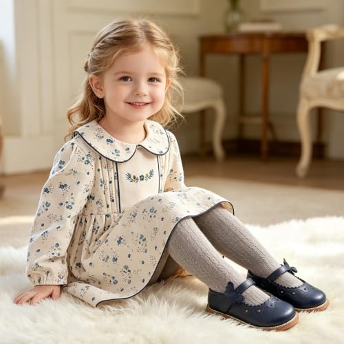 Image of Kiderence Toddler Girl Mary Jane School Uniform Dress Shoes Oxford Flats