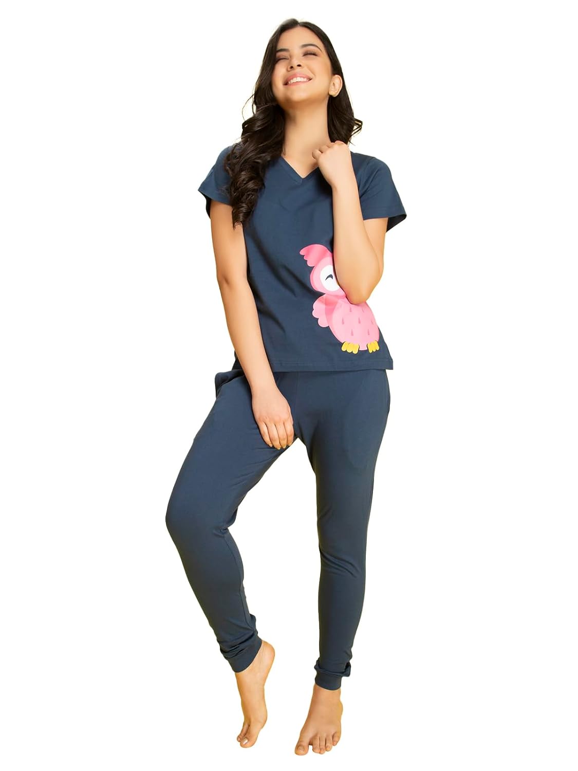 Stylish Clovia Women’s Cotton Graphic Print Pajama Set – Buy Now