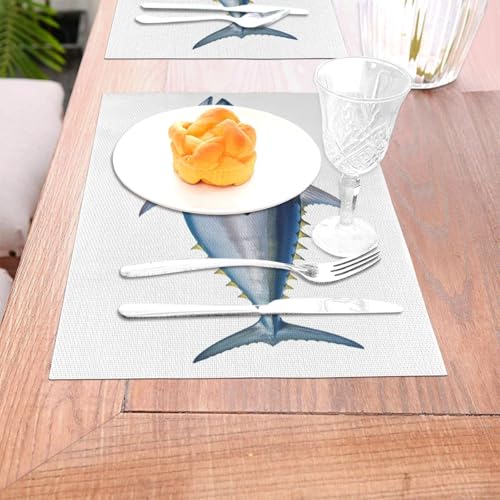 Sets de table résistant à la chaleur Thunnus lavables pour cuisine - 7