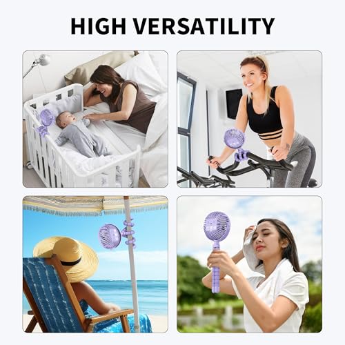 Image of AMACOOL Battery Operated Stroller Fan, Baby Travel Essentials for Beach Disney, Newborn Boy & Girl Showers Gifts Registry Search, Rechargeable Clip On Fan for Car Seat Wagon Crib Bike Treadmill