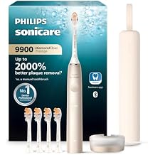 Philips Sonicare DiamondClean 9900 Prestige Electric Toothbrush - with SenseIQ Technology and Advanced AI App, 5 Brushing M