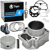 Tupo 420cc 86.5mm Cylinder Piston Ring Gasket Top End Rebuild Kit Compatible with Honda TRX420 Rancher420 Rancher 420 TRX 420 2007-2018 12100-HP7-A00 12191-HP5-601 12251-HP7-A01