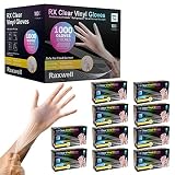 Raxwell Disposable Gloves for Cooking, Vinyl, Latex Free, Medium, 1000 Pack