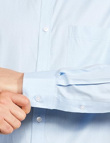 Image of Park Avenue Men's Pure Cotton Dobby Pattern Slim Fit Semi Cutaway Collar Full Sleeve Formal Shirt