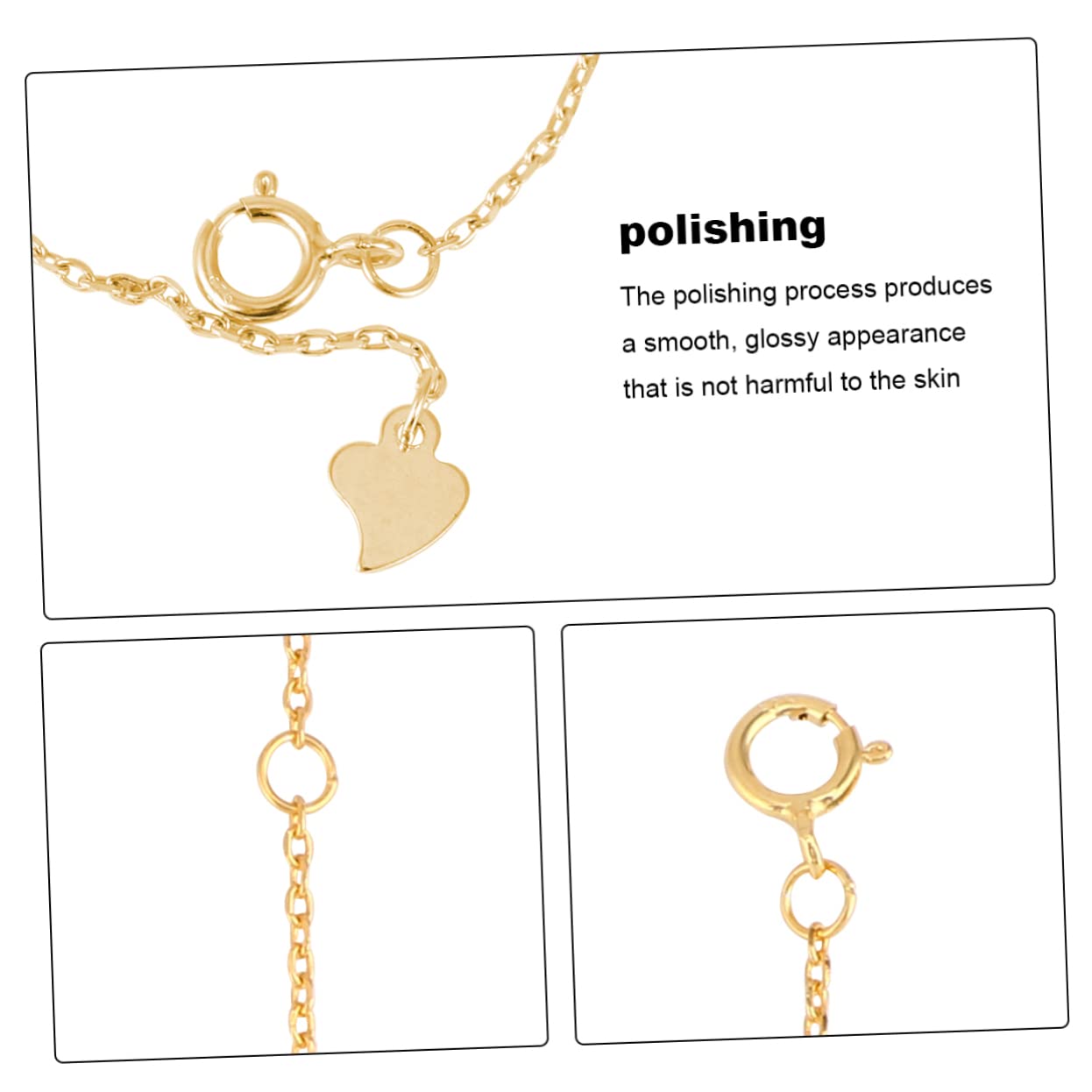 ABOOFAN 2 Set di Catene per La Creazione di Gioielli Catene per Braccialetti Collane Catene di Estensione Robuste E Facili da Usare 3 Pezzi * 2