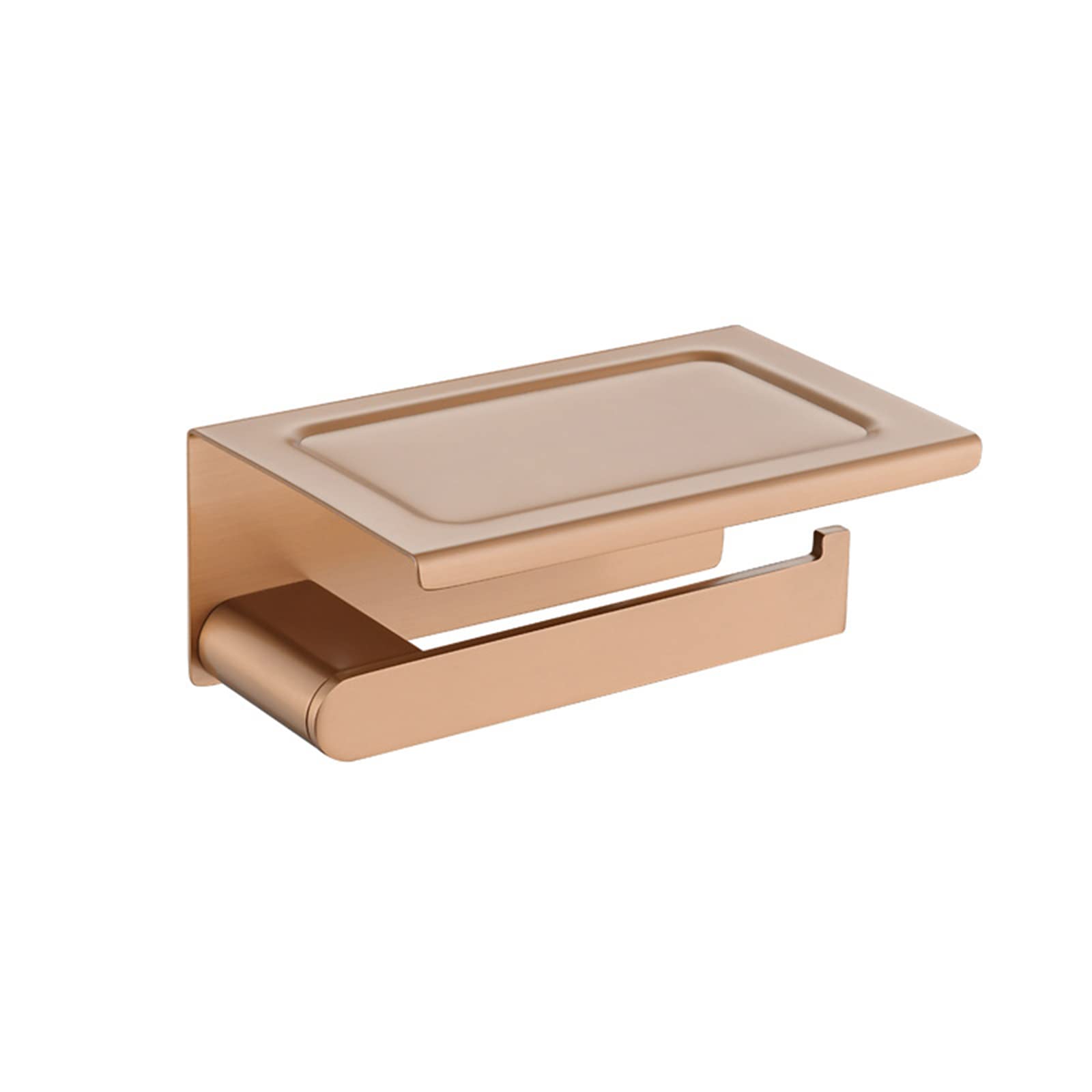 Juego De Accesorios De Baño Oro Rosa Cepillado, Toallero Doble, Estante De Baño, Anillo De Toalla, Portarrollos, Gancho para Toallas, Acero Inoxidable Montado En La Pared,Paper Holder