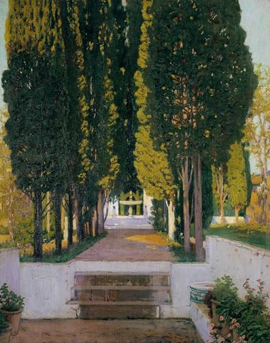 Peinture sur toile Jardins du Generalife SERENDIPITP 60x90cm reproduction d'art
