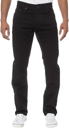 New Mens ENZO Stretch Straight Leg Regular Fit Classic Basic Denim Jeans