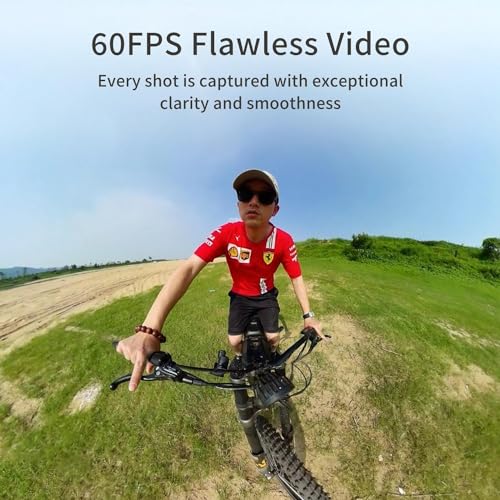 KanDao QooCam 3 Action Camera, 5.7K 62MP Photo 60fps Flawless 360 Video Camera, outdoorowa kamera sportowa z podwójnymi czujnikami 1/1.55" i większą przysłoną F1.6, wodoodporna, stabilizacja.