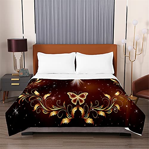 Oduo Moderna Colcha de Verano Colcha Bouti Colcha Acolchada para Cama Suave y Cómoda - Edredón Fresca Lavable para Primavera y Entretiempo Individual Matrimonio Infantil (Luz Dorada,230x260cm)