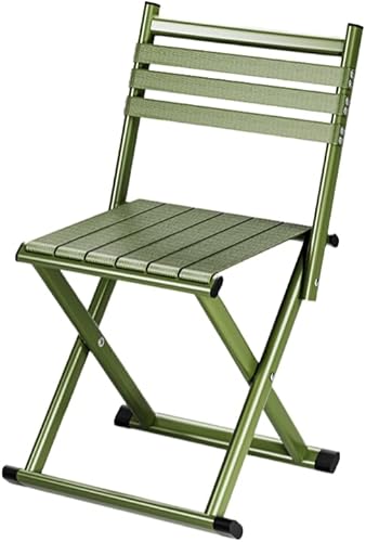 Silla de pesca, taburete plegable de 16 pulgadas con respaldo, adecuado para actividades al aire libre como camping y pesca. (1 unidad)