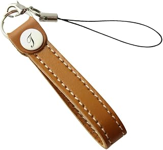 [HERBE] イニシャル ミニストラップ レザー 日本製 牛革 ショートストラップ スマホストラップ 落下防止