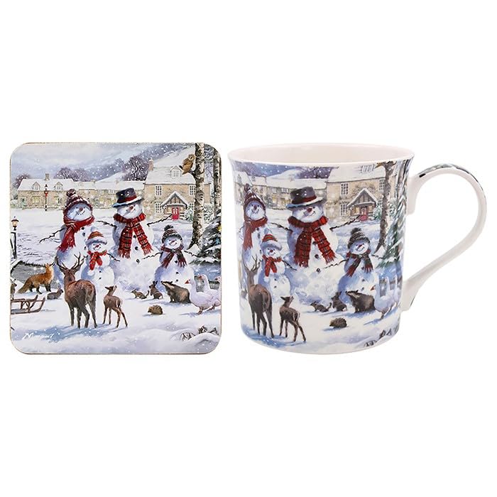 Lesser & Pavey Macneil Magic of Christmas Fine China Mug and Coaster Set