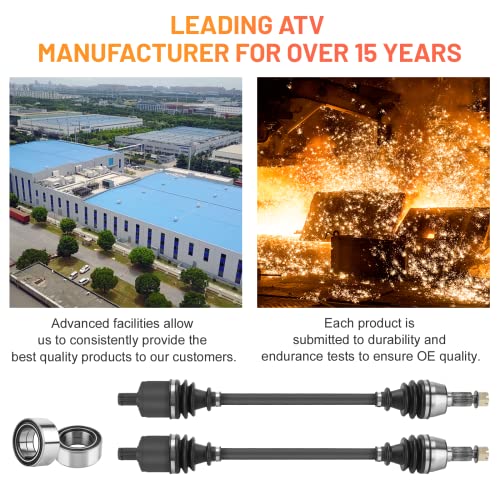Front Left & Right CV Axle Shaft with Wheel Bearing for Polaris Ranger 570 900 1000 Crew XP Diesel EPS 2014 2015 2016 2017 2018 2019 2020 1332637 - Thumbnail 5