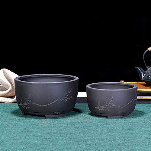 Pot de plante verte en forme de tambour chinois salon - 2