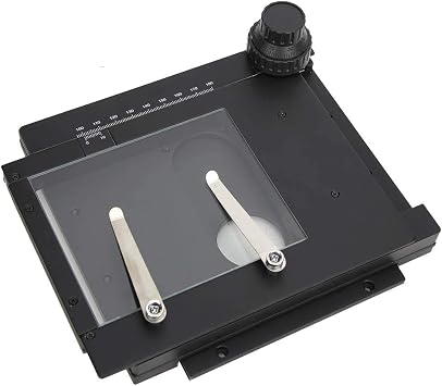 Microscope Stage Kp-302 Aluminum Alloy Xy Movement Platform 60mm X 55mm Travel Range for Stereo Microscopes Digital Precision Measurement