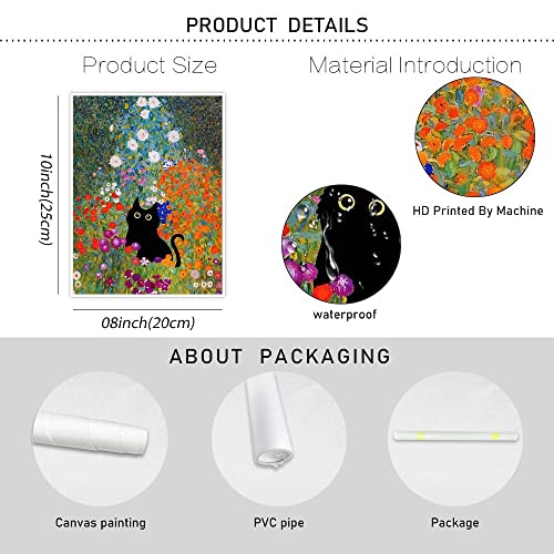 Verenix Vintage Van Gogh Black Cat Decor Wall Art?Funny Cat Pictures For Bathroom Home Cute Black Cat Poster Set Of 6 08X10Inch Unframed (Green,6Pcs 08X10In Unframed) #TOP2