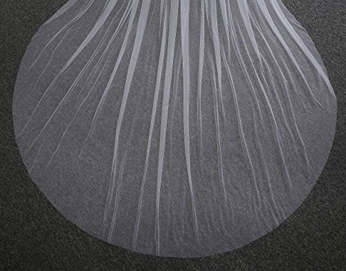 Elliehouse Women's 1 Tier Cathedral Simple Ivory Wedding Bridal Veil With Metal Comb Hl05Iv #TOP3