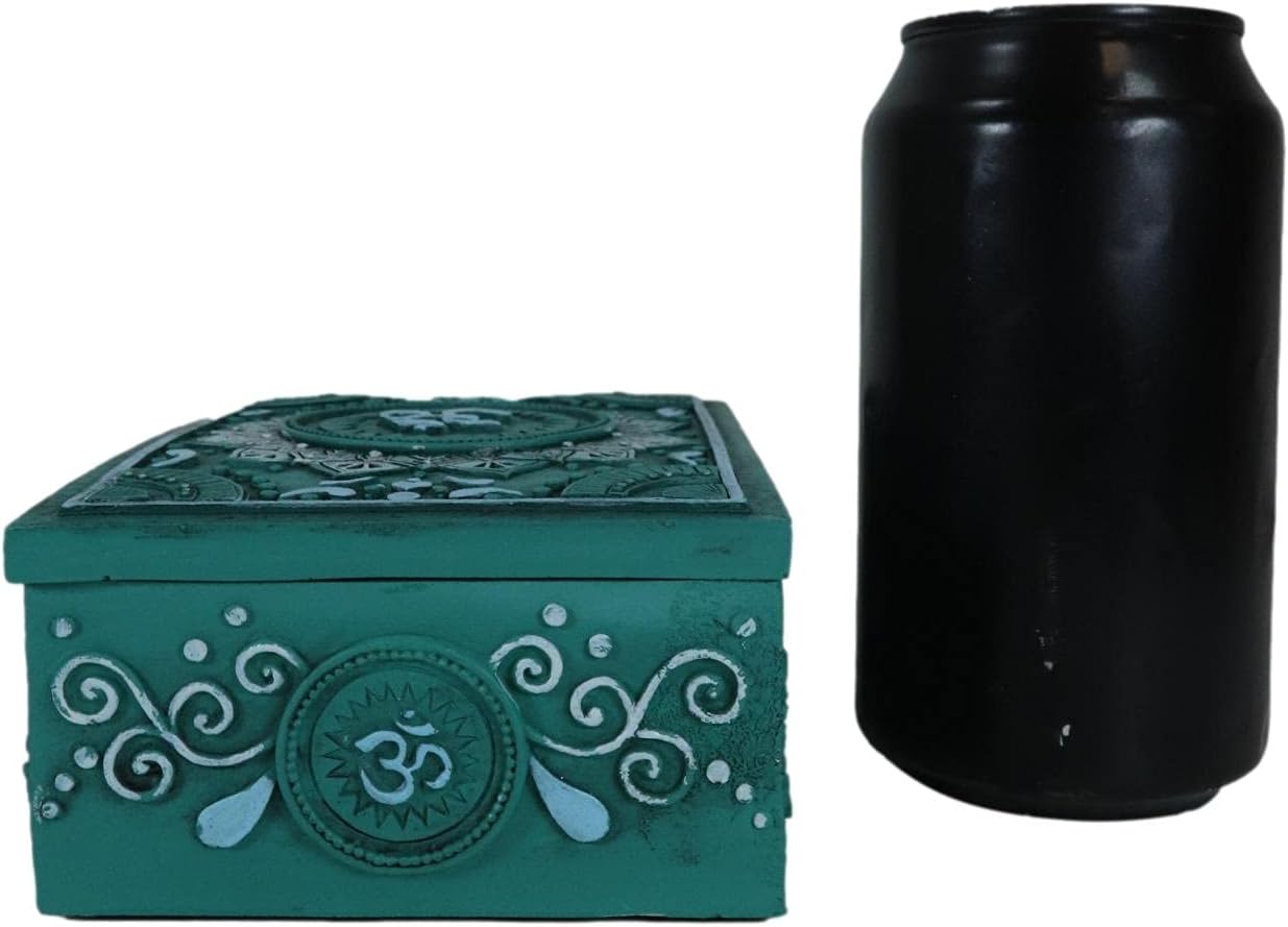 Pacific Giftware Hamsa Símbolo Escultórico Joyería Joyero Recuerdo Tarot Caja Fengshui Talismán De La Suerte Decoración Para El Hogar 5.25" L