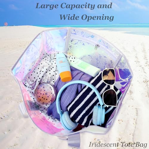 Image of JIANYA Beach Bag, Tip-Proof Waterproof Pool Bag Shoulder Bag with Pockets for Work, Travel, Gym, Beach & Pool