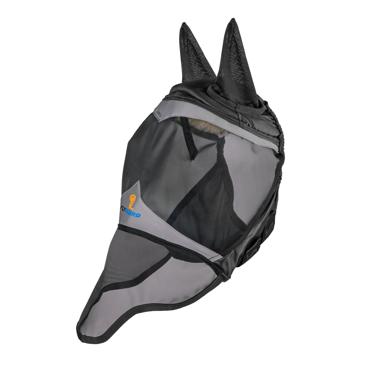 Shires FlyGuard Pro - Máscara de malla fina para moscas con orejas y nariz, tamaño XS de pony, malla ligera y transpirable, protección contra insectos | Ajuste seguro para la participación, pastoreo y