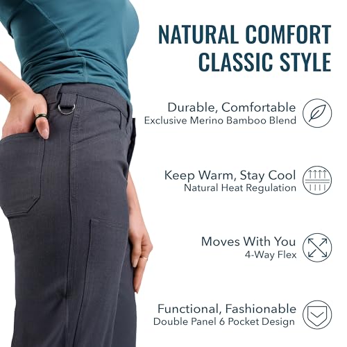Women's Merino Longhaul Shop Pant by Woolly | Natural Stretch, Stink Free, Seattle Designed3