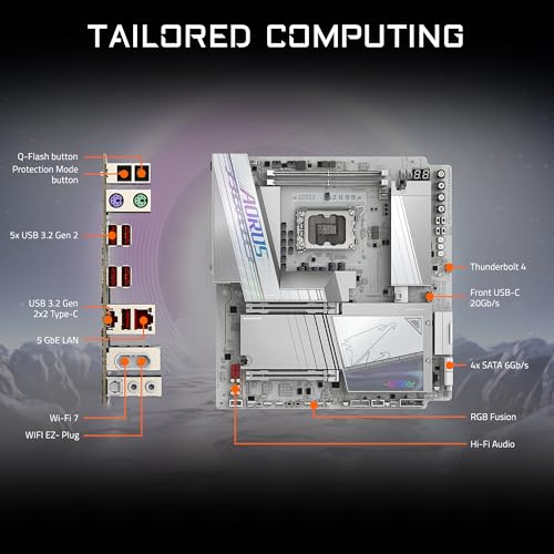 Image of GIGABYTE Z890 AORUS Tachyon Duo X ICE Intel LGA 1851 EATX Motherboard, Support Core Ultra (Series 2), DDR5, 18+1+2 Power Phase, 4X M.2, PCIe 5.0, Thunderbolt 4, WiFi7, 5GbE, EZ-Latch, D5 Bionic Corsa