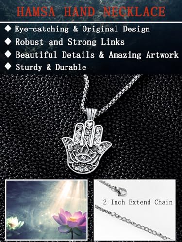 Seiyang Buddhism Neckalce 925 Sterling Silver Om Lotus Pendant Jewelry for Men Women With 2.5mm 22+2 IN Rolo Chain (with Gift Box)3