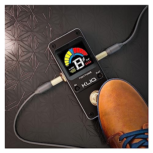 KLIQ TinyTune Pro Stage Tuner Pedal for Guitar & Bass, Mini Chromatic Pedal with True Bypass, Silent Switch, Flat Tuning, LED Display & Pitch Calibration (9V Power Supply Required) - Thumbnail 2
