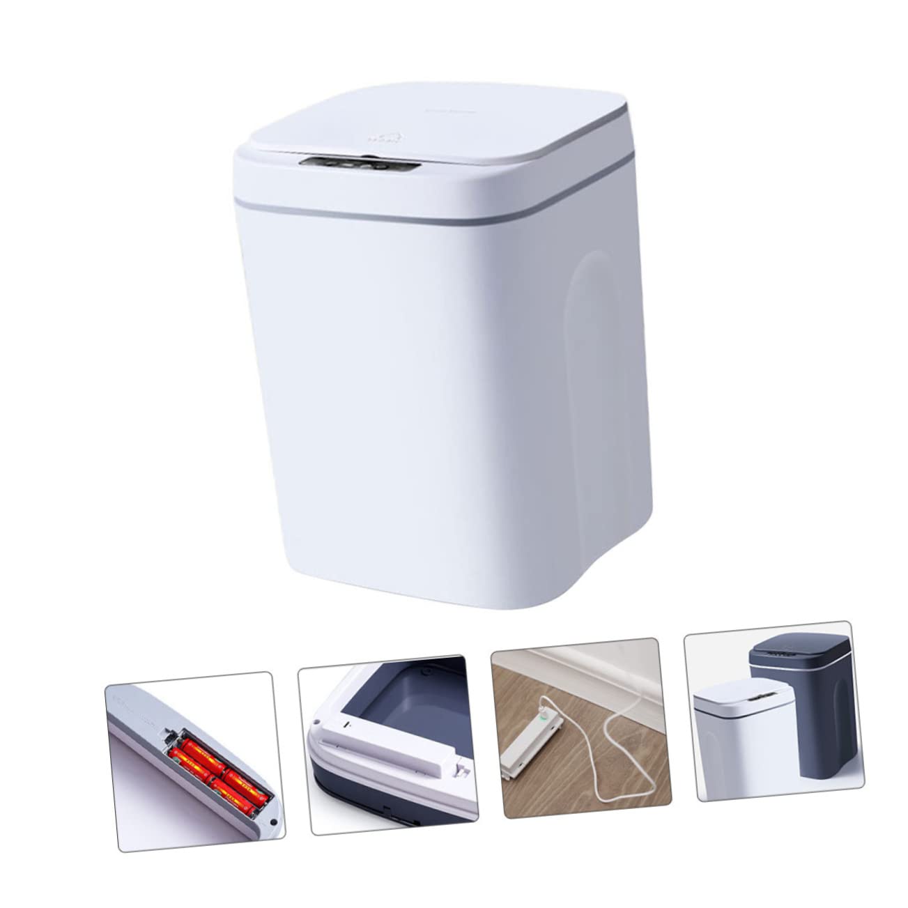 MAGICLULU Automatic Sensor Trash Can Touchless Induction Waste Bin with Lid Capacity for Kitchen Bathroom Office Use Smart Design Easy to Operate Rechargeable