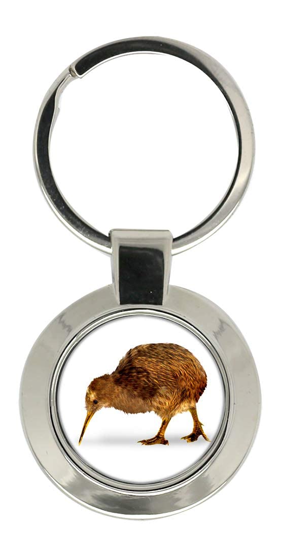 Giftshop Uk Unisex Silver Coloured Metal Kiwi Key Ring