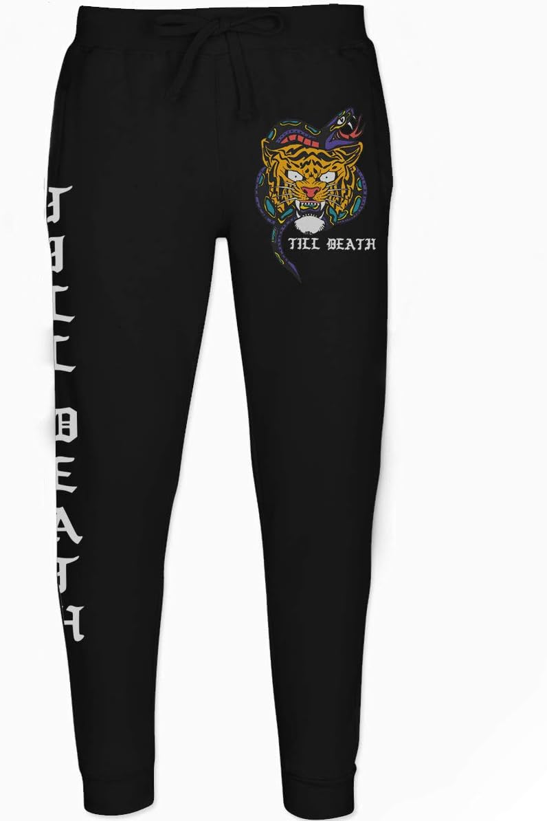 Tiger Graphic Traditional Japanese Till Death Vibes Jogger for Men Sweatpant