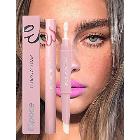 Eyebrow Soap Wax Pen, 2 in 1 Brow Gel Pen with Eyebrow Brush Quick & Mess-Free, Colorless Waterproof Eye-brow Styling Soap Cream At-Home Waxing Kit Cover