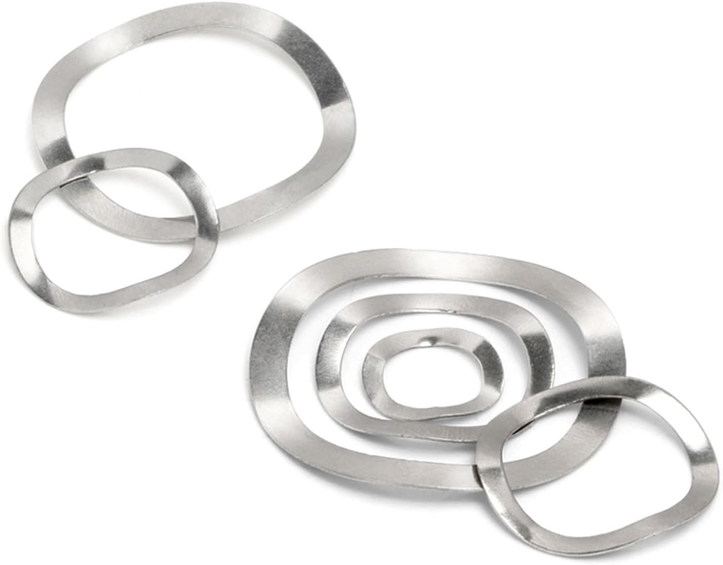 304 Stainless Steel Wave Washer Wave Crest Type Gasket Spring Washer TREXCFGH(M41 x51 x0.5,30pcs)