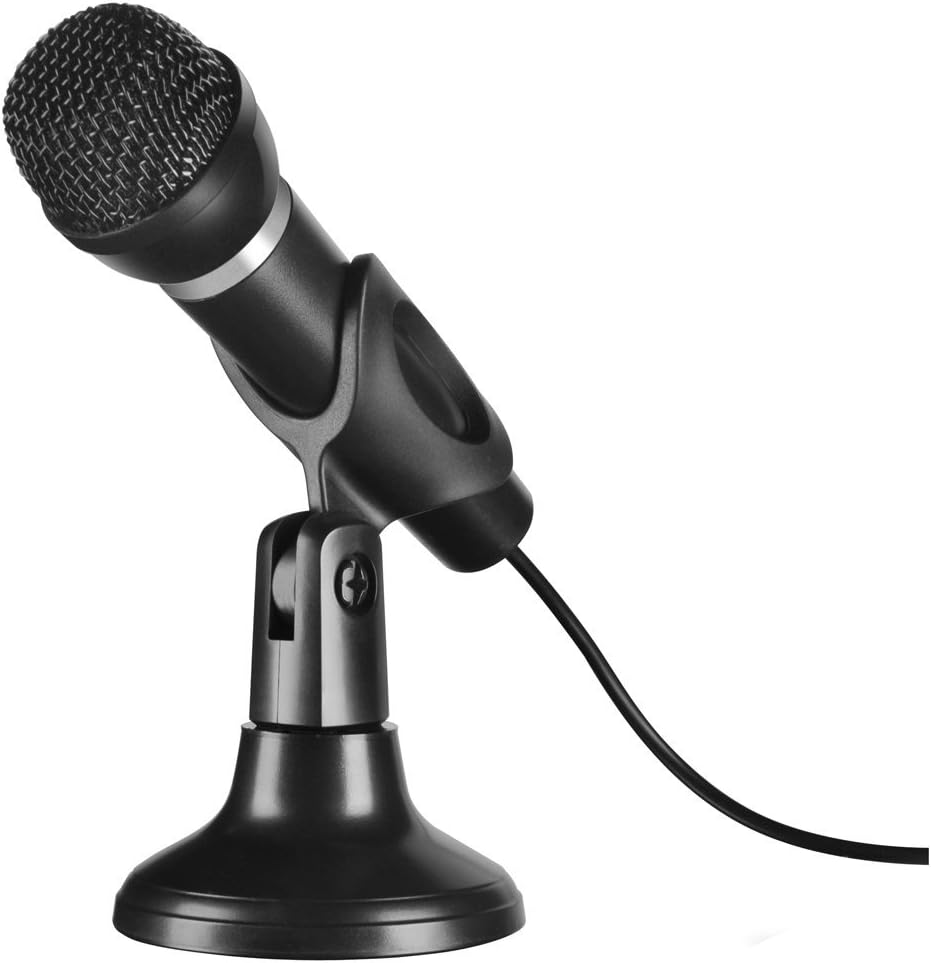 Speedlink CAPO Desk & Hand Microphone - table and handheld microphone - excellent sound quality for voice and vocal recordings, black